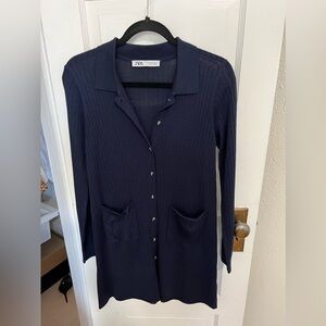 Zara navy sweater dress. New without tags.
